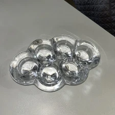 Vintage Villerboy Boch JL John Lewis Clear Crystal 6 Votive Tea Candle Holder