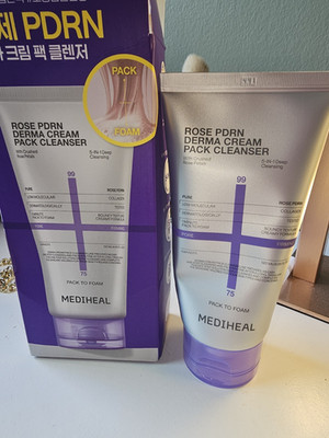 MEDIHEAL Rose PDRN Derma Cream Pack to Foam Cleanser Collagen Firming 120ml