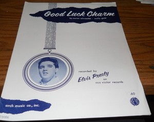 1961 Elvis "Good Luck Charm" Sheet Music (Arch Music Co) VERY RARE