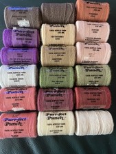 Purr-fect Punch Embroidery Thread Yarn Lot of 18 New 225 yds ea. 100 Acrylic