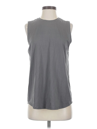 Outdoor Voices Women Gray Sleeveless T-Shirt S