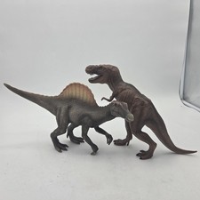 Schleich T-Rex Spinosaurus Lot Retired 2006 2007 Tyrannosaurus Rex Jurassic Toy