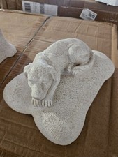 Handmade Puppy Rest in Peace Cremation Memorial Urn for Human Ashes.
