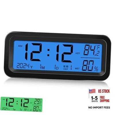 Timloon Car Dashboard Clock with Automatic Backlight at Night (Green & Blue)