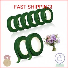WIXUXSI 8 Rolls Floral Tape 1/2inch Flower Tape, Green Floral Tape for Fresh Flo