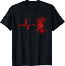 Gamer Heartbeat Video Games Gaming Boys Teens Men T-Shirt