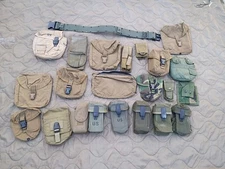 USMC MOLLE Coyote Pouches, Field Gear & More 23 Pieces Total