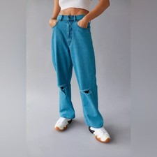 BDG Urban Outfitters Skylar High-Waisted Baggy Jeans Overdyed Denim - Size 25