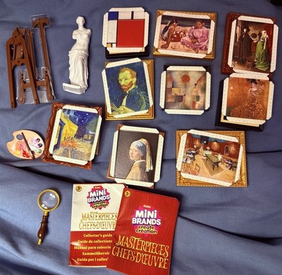Mini Brands Masterpieces Lot 10 Venus Van Goh Tahitian Arnolfini Pearl Palette
