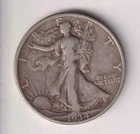 1934-D  WALKING LIBERTY HALF DOLLAR 90% SILVER DENVER MINT .50¢ UNITED STATES