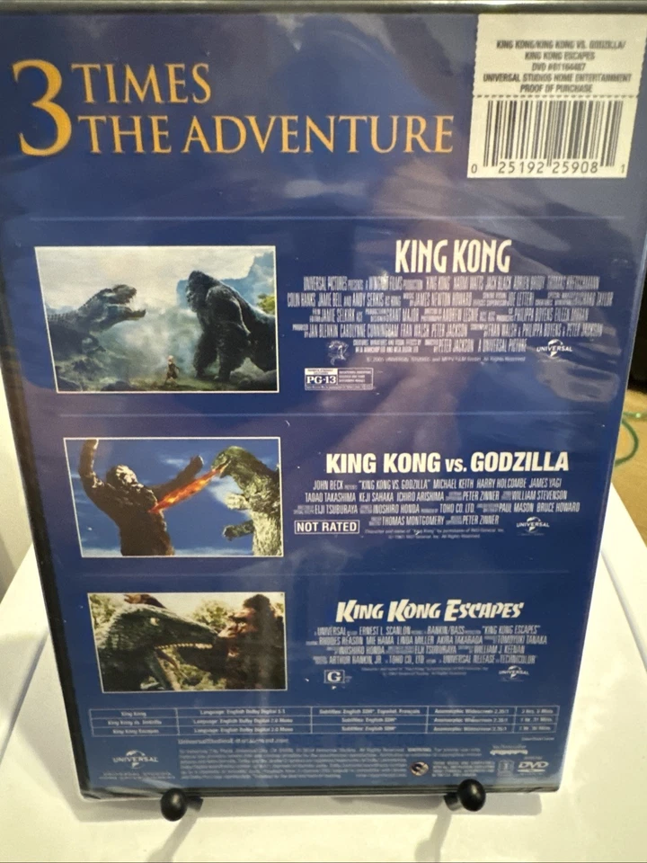 Universal King Kong, King Kong vs Godzilla, King Kong Escapes Movie DVD - Image 3 of 3
