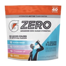 Gatorade G Zero Advanced Thirst Quencher Powder Zero Sugar Variety 40 Sticks