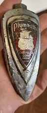 Vintage - Art Deco 1930s Plymouth Chrysler Corp Radiator Emblem Shows Wear