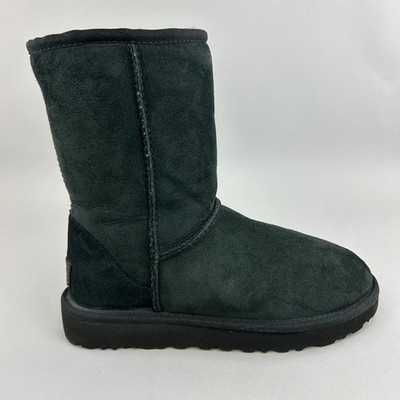 UGG Boots Gr.UK4 Classic Short Black Suede Sheepskin Pull On Bootie B1016223