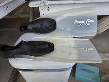 Dolfino Power Flex Dive Gear Flippers Fins 41-42 Size 7-8 Made In Italy Swim