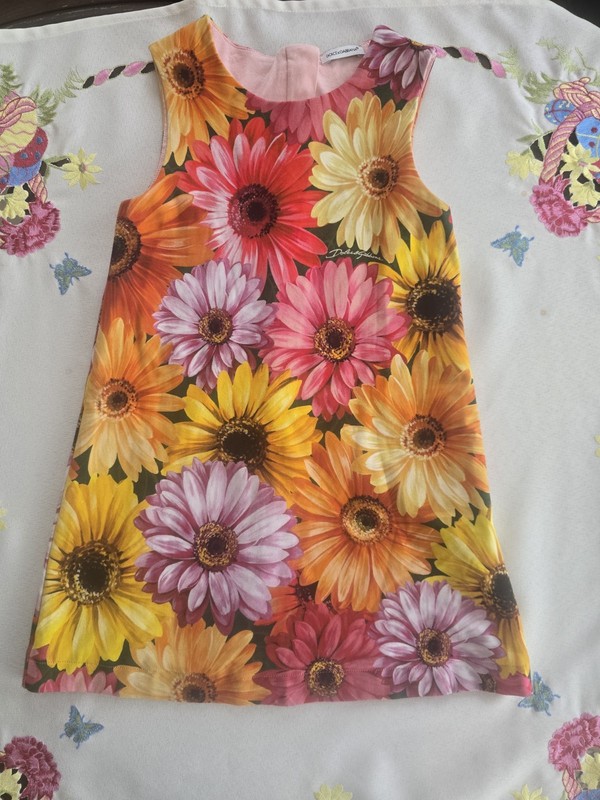 Dolce & Gabbana Girl's Flower Print Dress Size 4 Great Condition