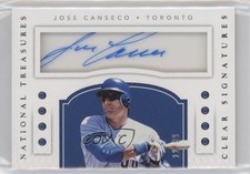 2016 Panini National Treasures Clear Signatures 22/99 Jose Canseco Auto 0o9