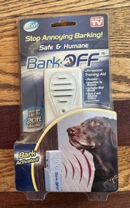 NEW Bark Off Stops Barking Works Up To 20' Safe & Humane Sonic Trainer - Sealed!