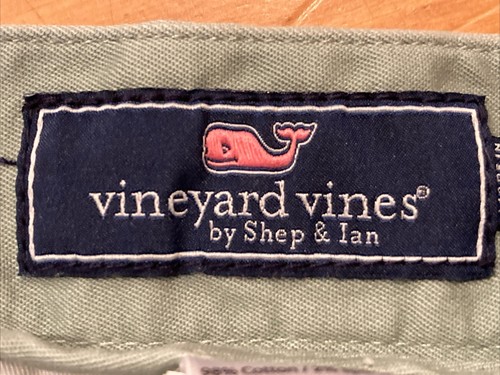 Vineyard Vines Green Casual Cotton Flat Front Breaker Shorts Mens Size 30 x 9 - Picture 2 of 12
