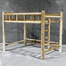 Log Loft Bed~TwinXL~Unfinished | Solid White Cedar | USA Handmade| Free Shipping
