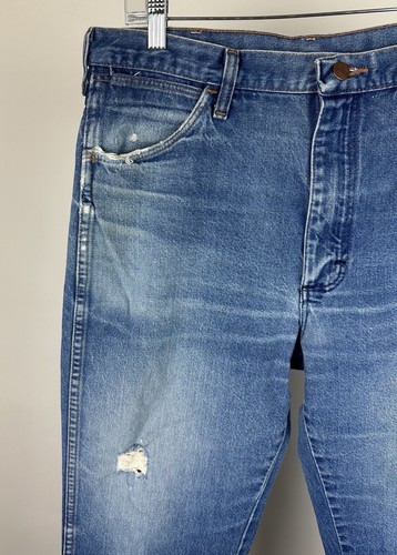 Jeans vintage anni 90 WRANGLER taglio cowboy 33x30 REALI *SLIM FIT* perfettamente sbiaditi - Foto 4 di 18