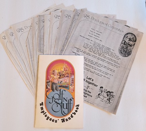 Vtg Golf N Stuff Ventura 1983 1984 Employee Newsletters And GNS Handbook - Imagen 1 de 9