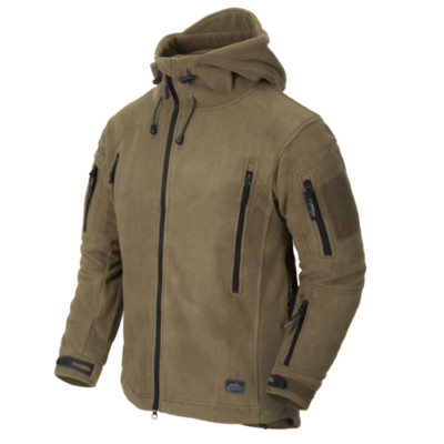 Helikon Tex Patriot Jacke Fleecejacke Outdoor Freizeit Kapuzenjacke Coyote Large
