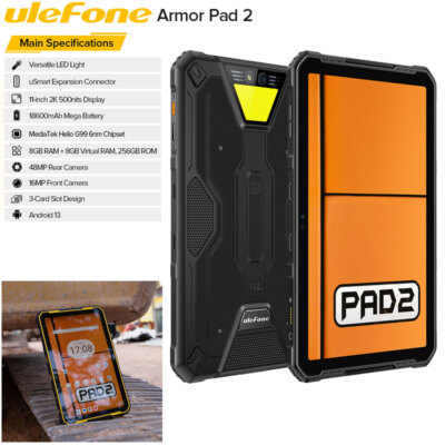 Ulefone Armor Pad 2 Rugged Tablet Android Phone WIFI Mobile Waterproof Unlocked