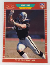 1989 Pro Set Football Howie Long #186 Los Angeles Raiders NFL HOF