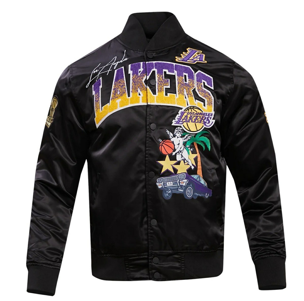 Pro Standard NBA Los Angeles Lakes Home Town Black Satin Jacket