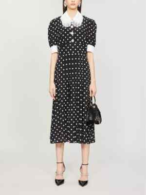 alessandra rich black polka dot dress Black Asymmetric Plunging Cutout Sparkly Prom Unique Evening Dress