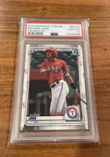 BAYRON LORA 2020 1st Bowman Chrome Prospects Rookie PSA 10 GEM MINT Rangers!!
