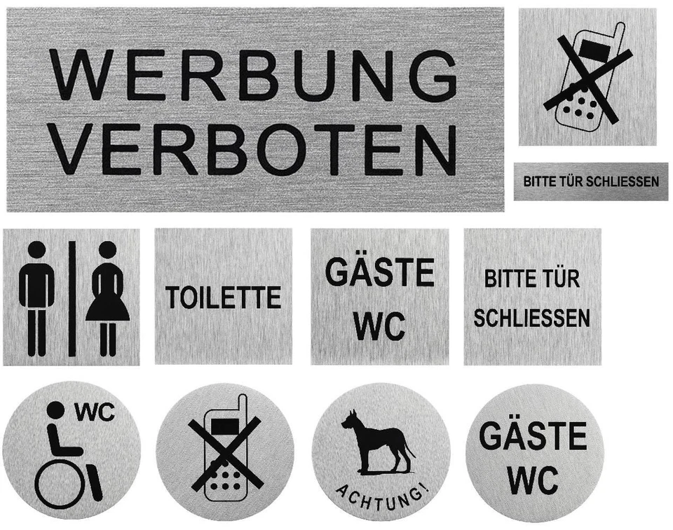 PROPLUS Türschilder Bilder Spruch Verbotsschild Hinweis Warnschilder selbstklebend BWI