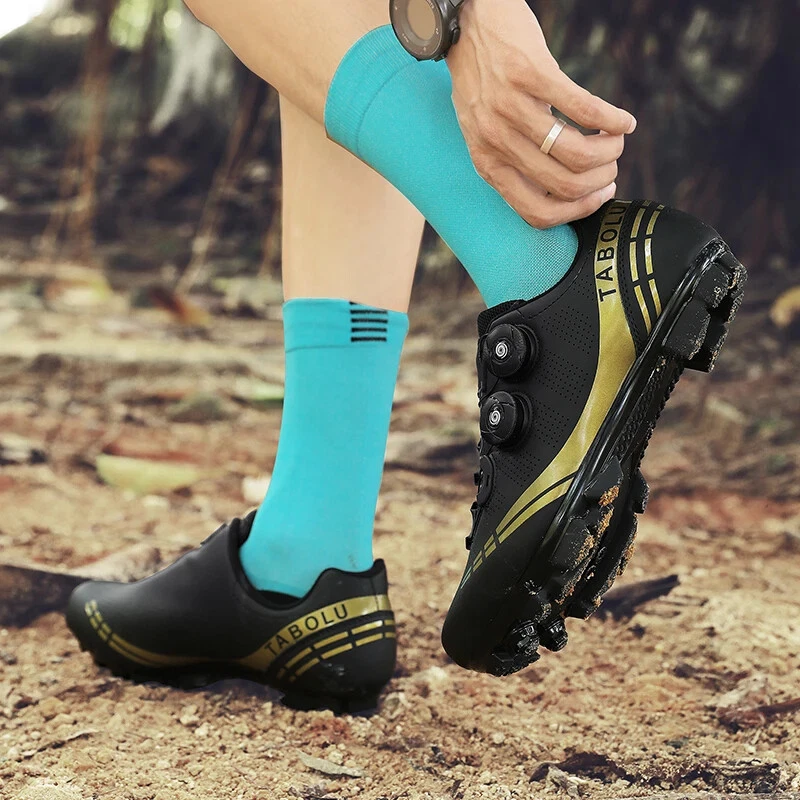 Zapatos de Ciclismo MTB Hombres Carbono Carreras Velocidad Bicicleta Carretera Botines Tenis de Montaña Foto 4 de 4