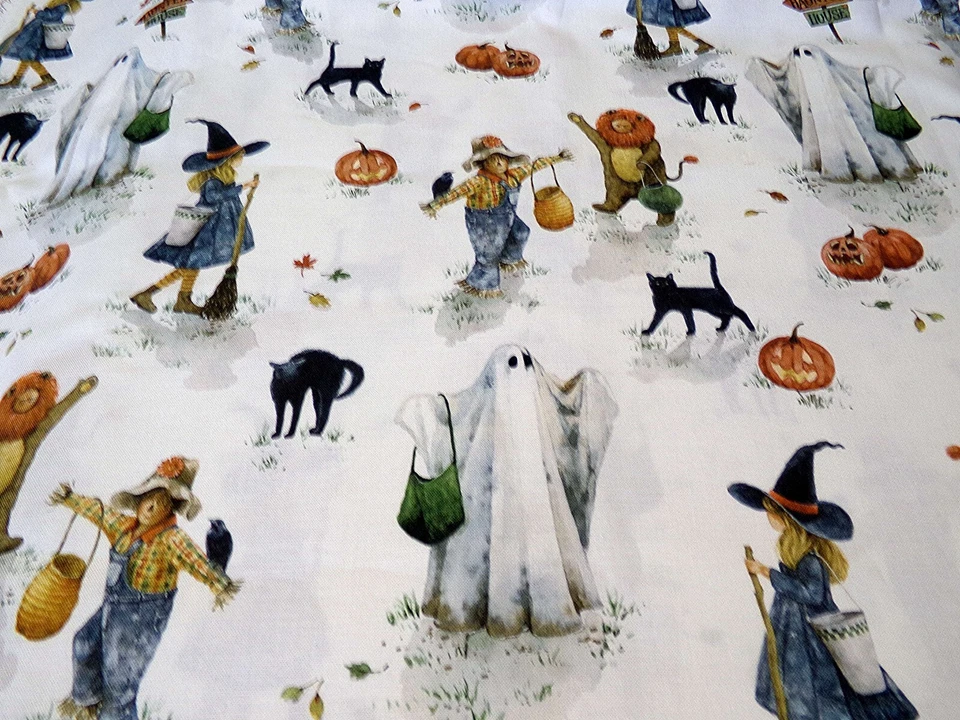 Black Cat Trick or Treat Lion Costume Ghost lJack O Lantern Girl in Witch Hat - Image 3 of 4