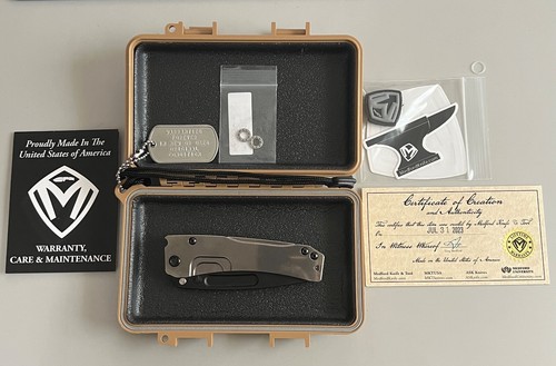 Medford Slim Midi, PVD Tanto, Grey/Black, S45VN Open Box