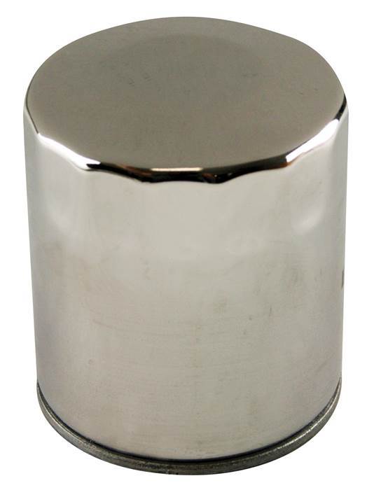 Chrome Spin-On Oil Filter for Harley and Custom Models, OEM 63796-77 & 63805-80