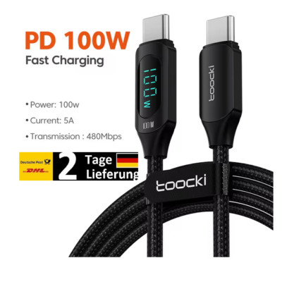 100W 1m USB C auf USB C Kabel - PD Schnellladegerät & Datenkabel für Smartphones