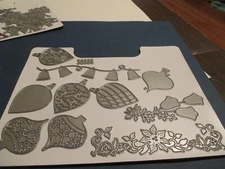 Paper crafting die sets, two Artbin magnetic pages, Christmas themes