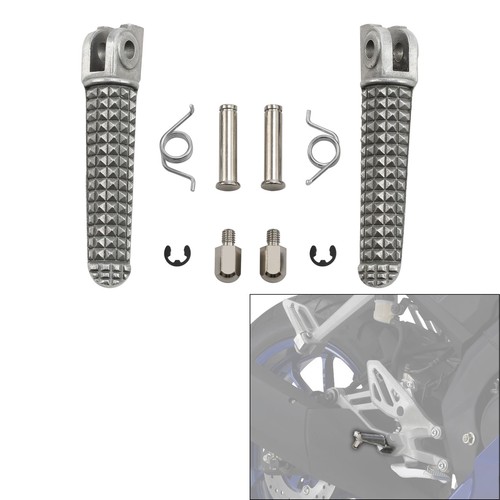 Front Foot Pegs Rest Fit For Yamaha YZF R1 98-24 YZF R6 03-20 YZFR6S 03-08 - Picture 11 of 11