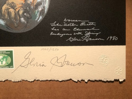 GLORIA SWANSON - UNITED NATIONS WFUNA ART GRAPHIC - DEKADE/WOMEN - 1980 - Bild 3 von 6