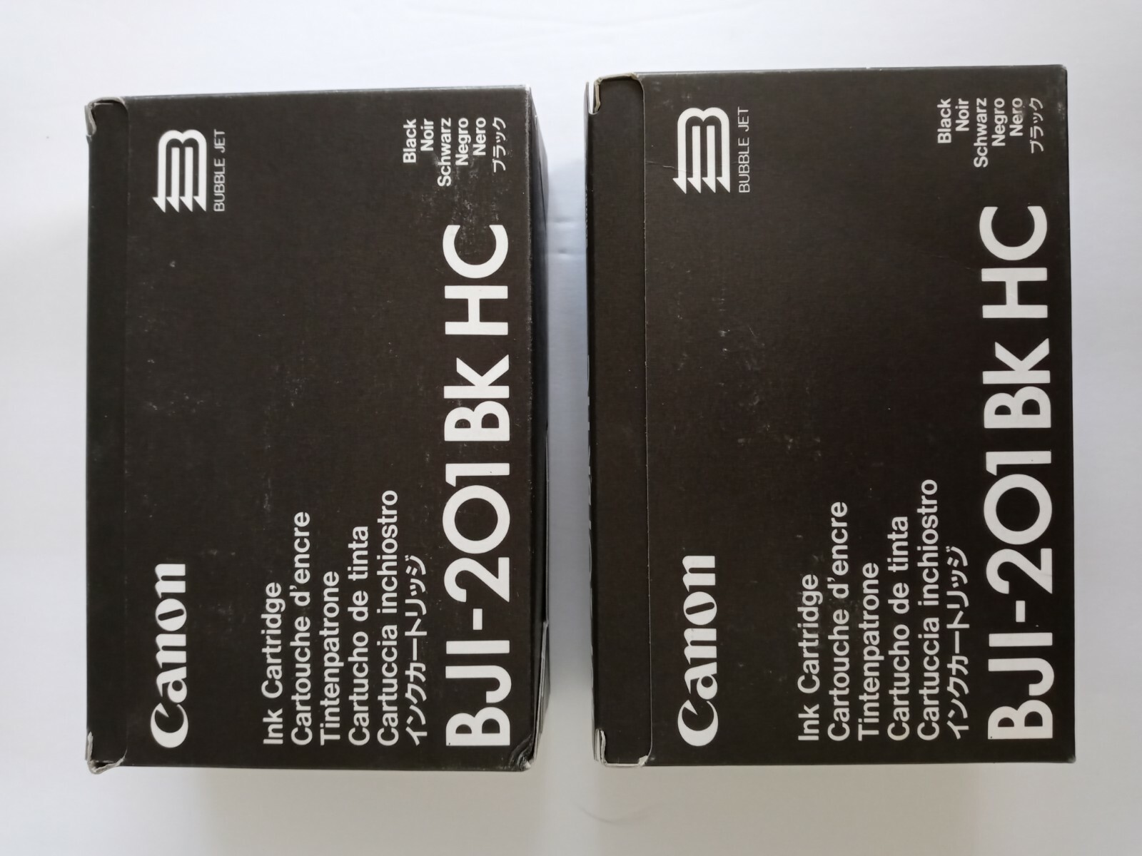 Canon Ink Cartridges. BJI-201 Bk HC. Bubble Jet. Lot Of 2. New In Box-image