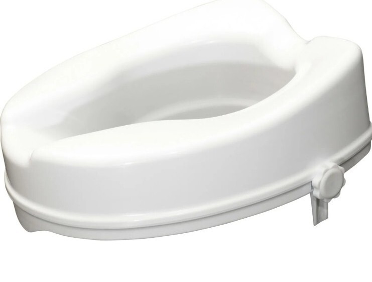 Helping Hand 4'' Heavy Duty Raised High Elevated Toilet Seat Aid