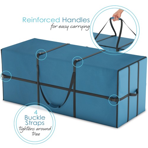 Christmas Tree Storage Bag Extra Wide Opening Heavy Duty with Handles Up to 9 FT - Picture 7 of 25