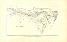 EMBALSE DE HERRADURA, RÍO VERDE, ARIZONA Antiguo mapa hidrográfico 1897