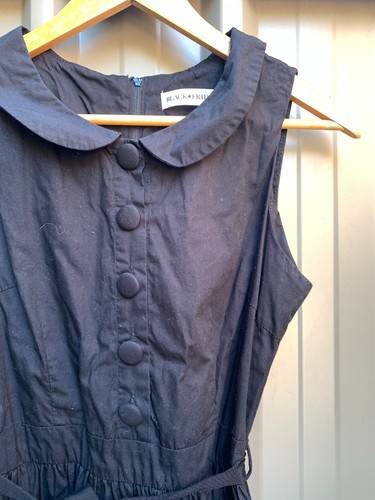 Dangerfield Black Friday Spooky Picnic Black Size 8 Dress Cute Alternative 50s - Picture 3 of 11