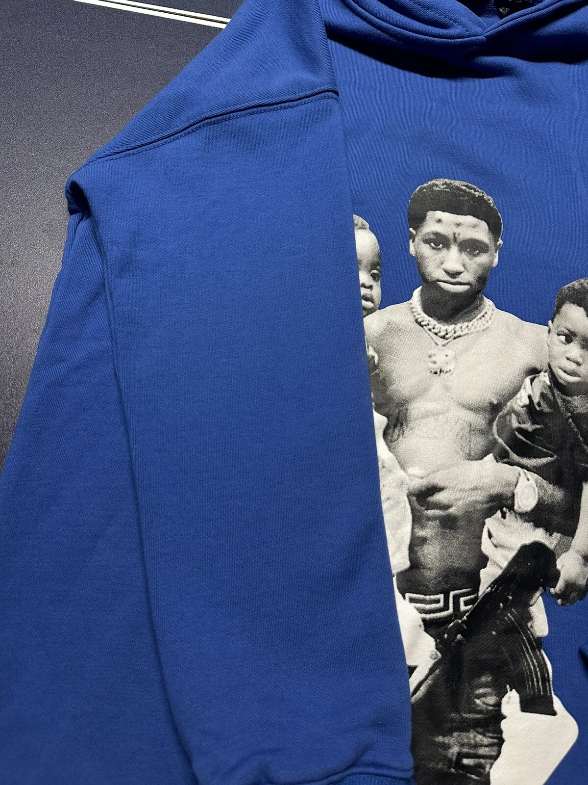 SAINT LAURENT (YSL) Felpa con cappuccio blu High Street Wear V taglia M US