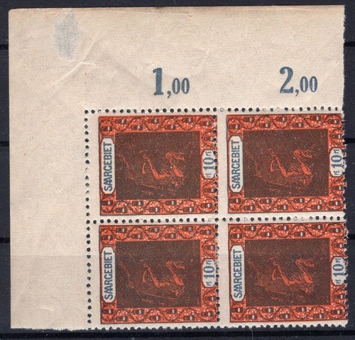 Saar 54 ECKRAND-VB ** MNH MINT NEVER HINGED (BA8440