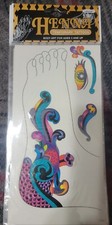 New Removable / Temporary HENNA Tattoos Foot And Face Bodyart. Set Of 2