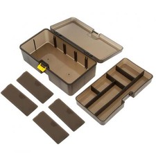 Fishing Tackle Box, Plastic Storage Box with Removable Dividers Storage Trays